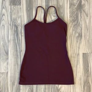 Lululemon Power Pose Tank in Maroon